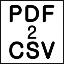PDF2CSV (PDF to CSV/Excel Converter)